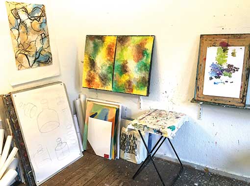 Im Atelier Malschule Michael Evers Kassel